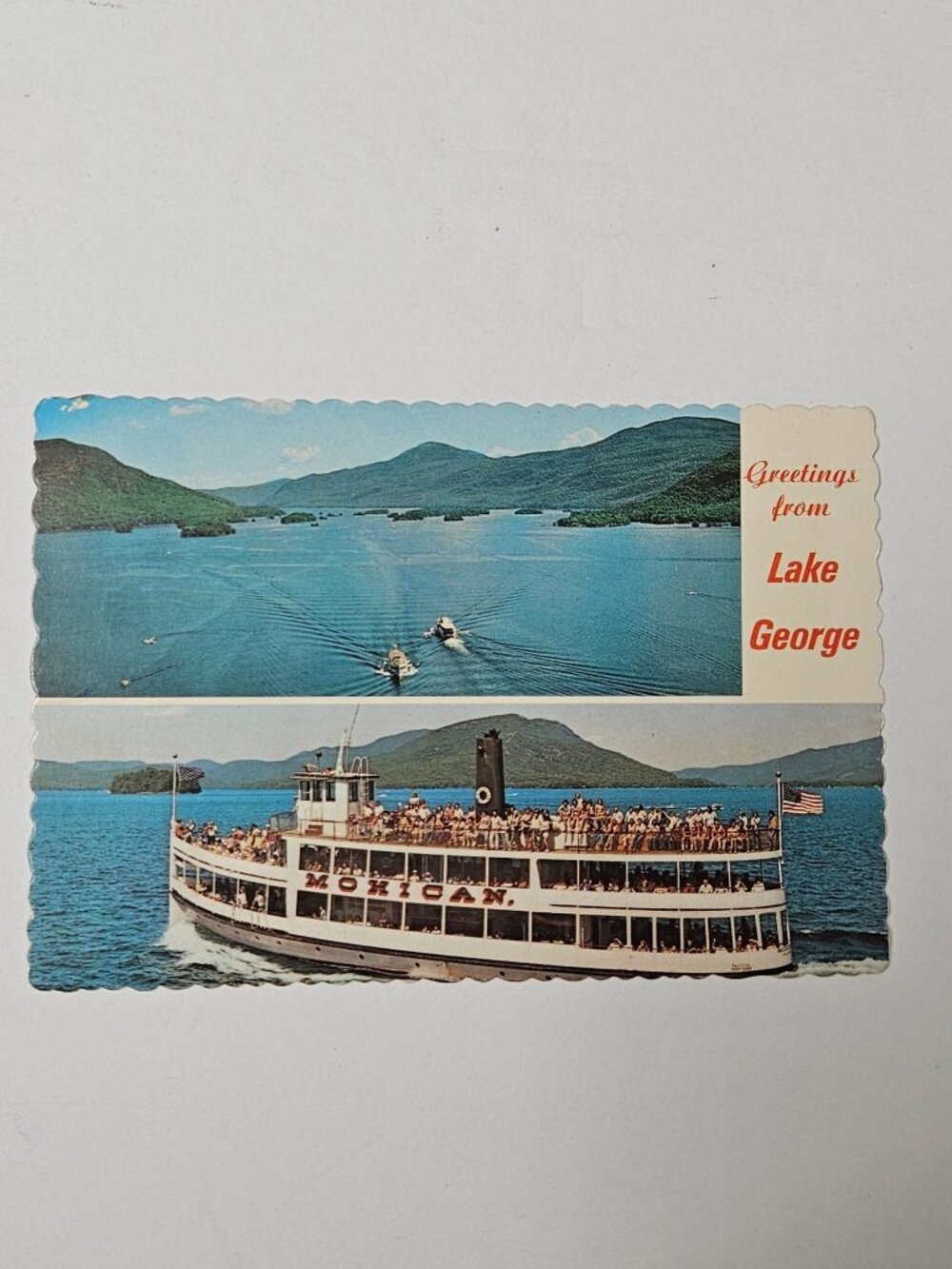 Cruising on Lake George In The Adirondacks of New York Postcard